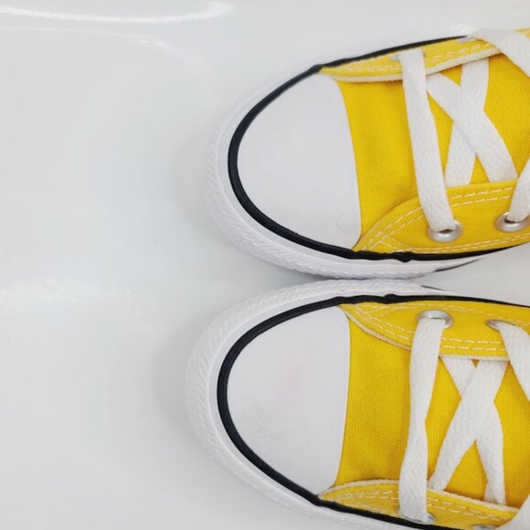 Converse Women's Yellow Chuck Taylor All Star 130125F Mid-Top Sneaker Size 7 - Picture 3 of 8